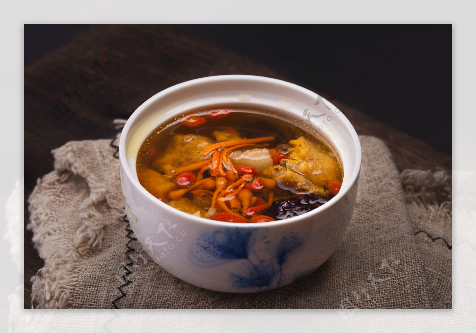 菌汤十全汤食物食材美食背景素材