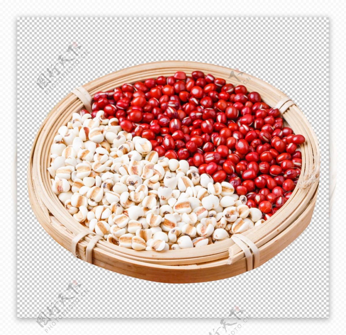 红豆八宝食材竹筐海报素材