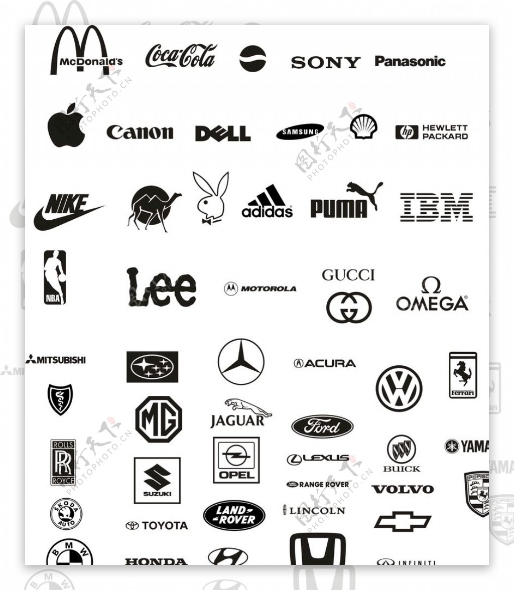 服装数码餐饮汽车品牌logo