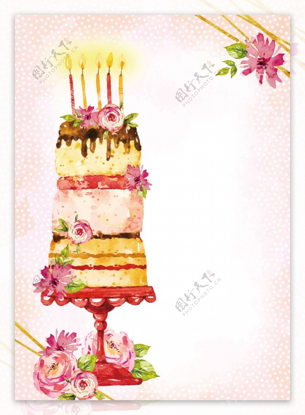 生日蛋糕创意卡通海报