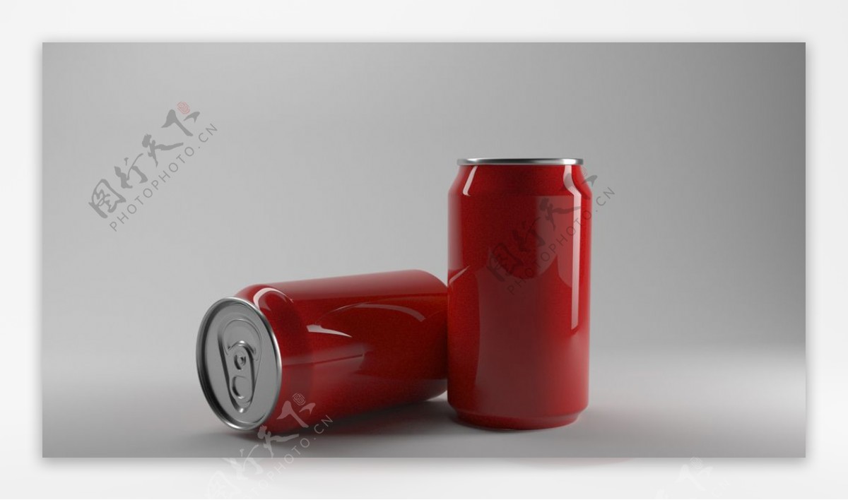 可乐饮料立体样机背景素材