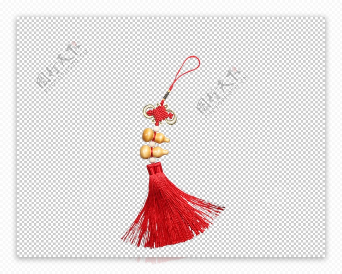 中国结葫芦穗装饰背景海报素材