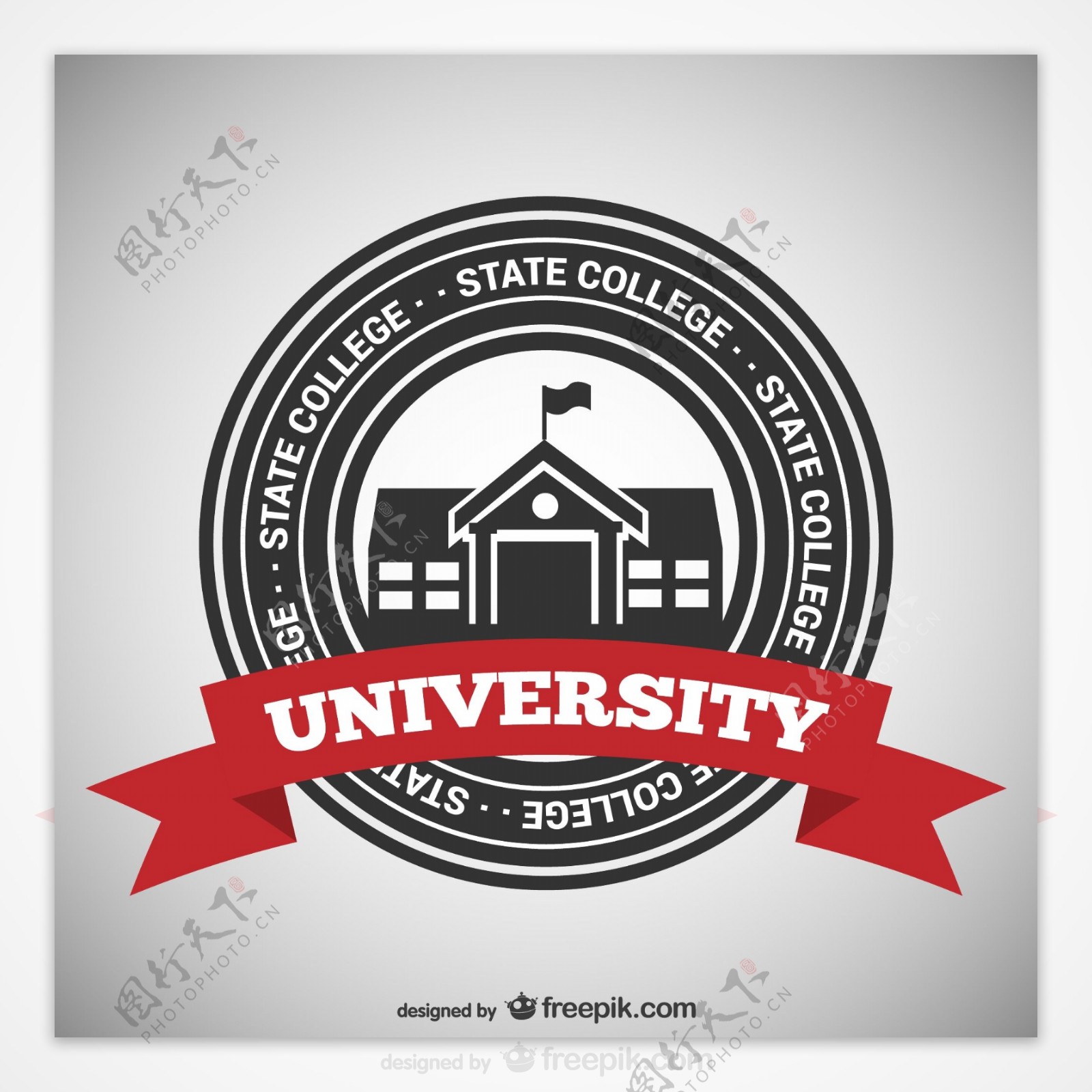 州立学院徽章