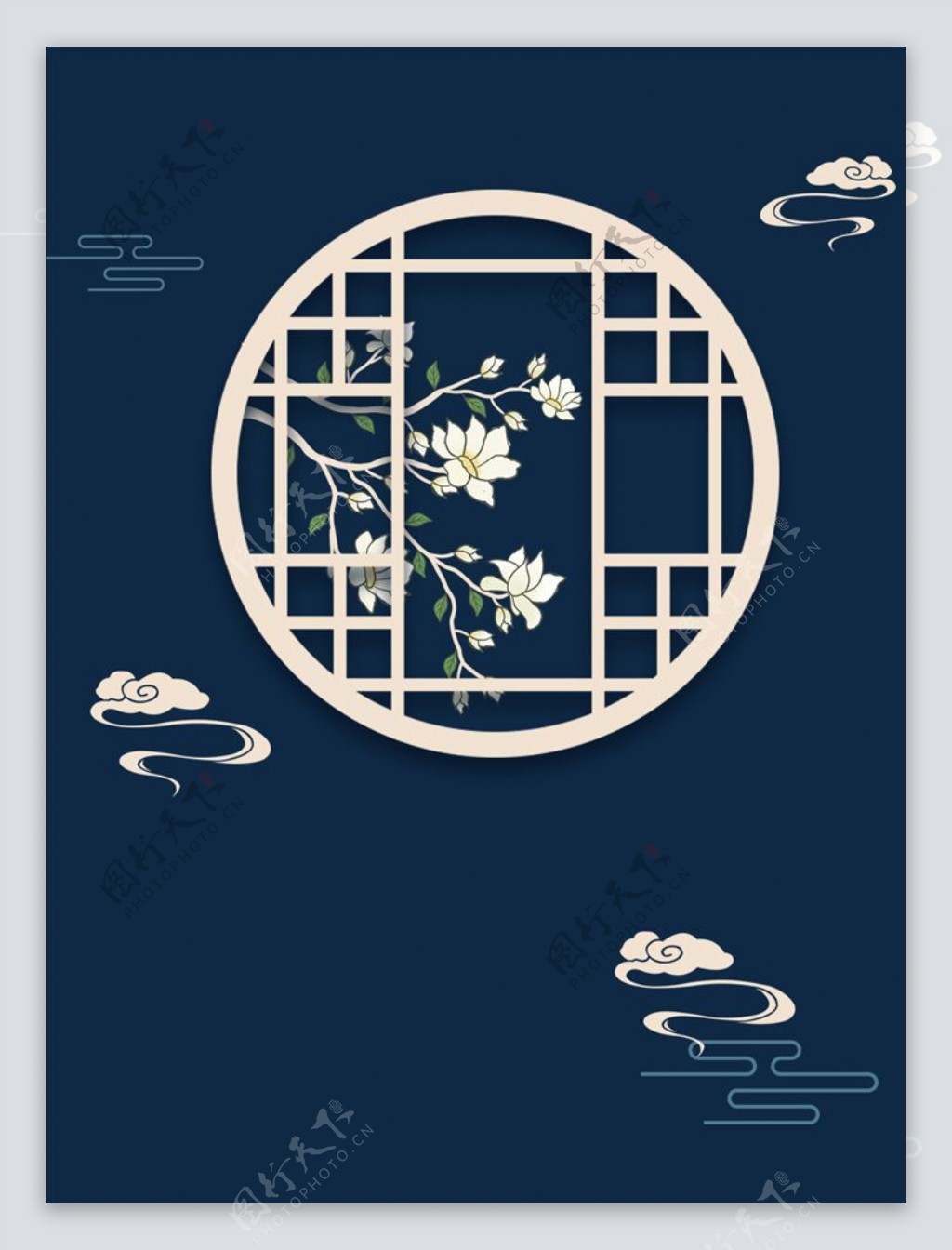 中国风复古质感海报背景