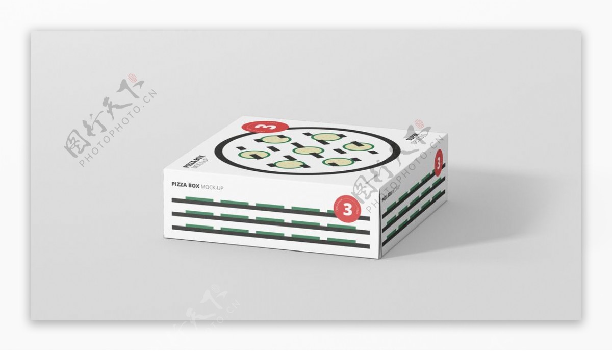 披萨包装智能样机效果图贴图