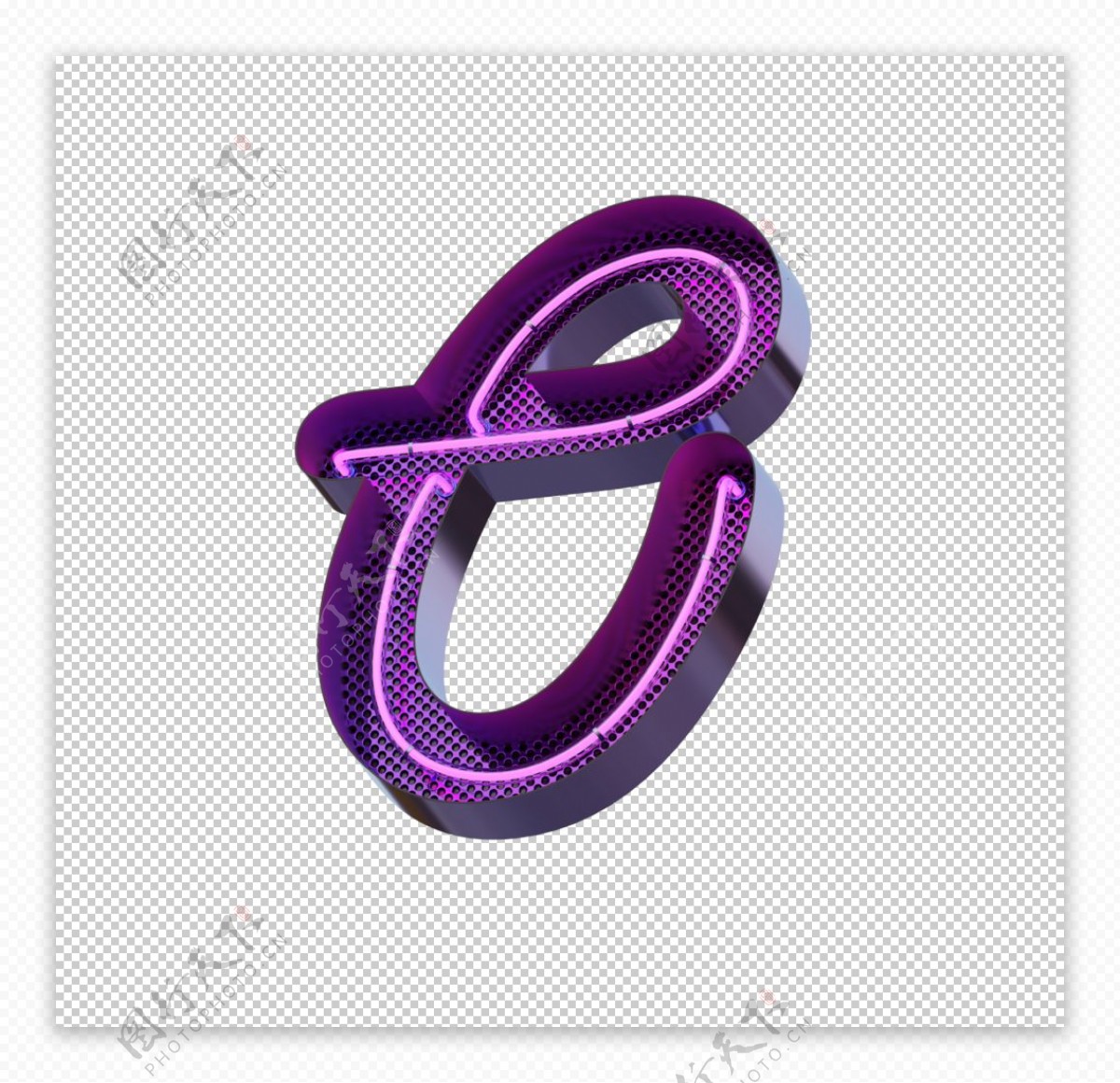 紫色背景上的霓虹英文字母。发光的粉色大写字母和蓝色数字符号。插画图片素材_ID:353312106-Veer图库