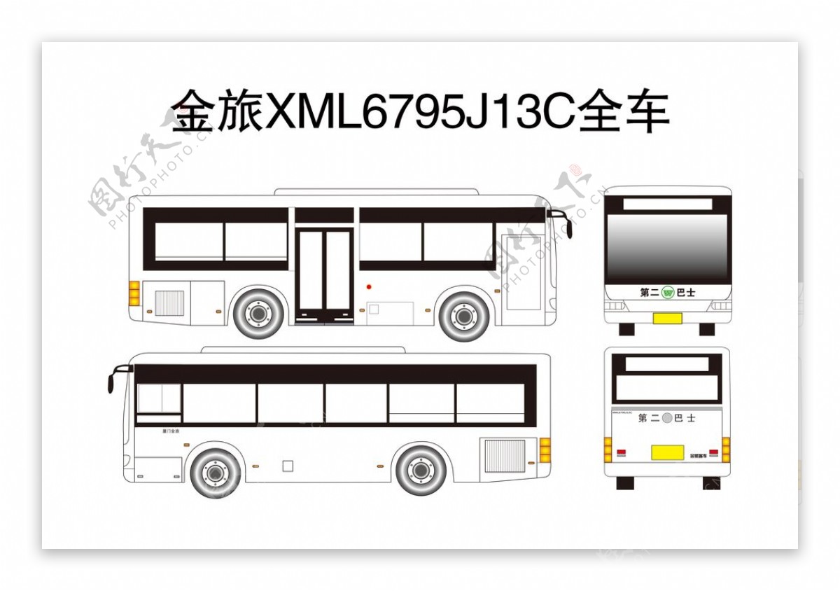 金旅XML6795J13C全车