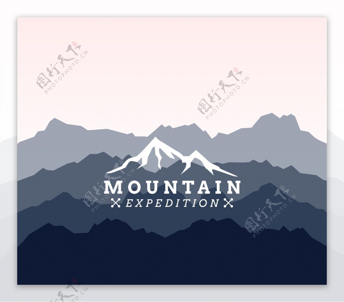 高山探险标志图片