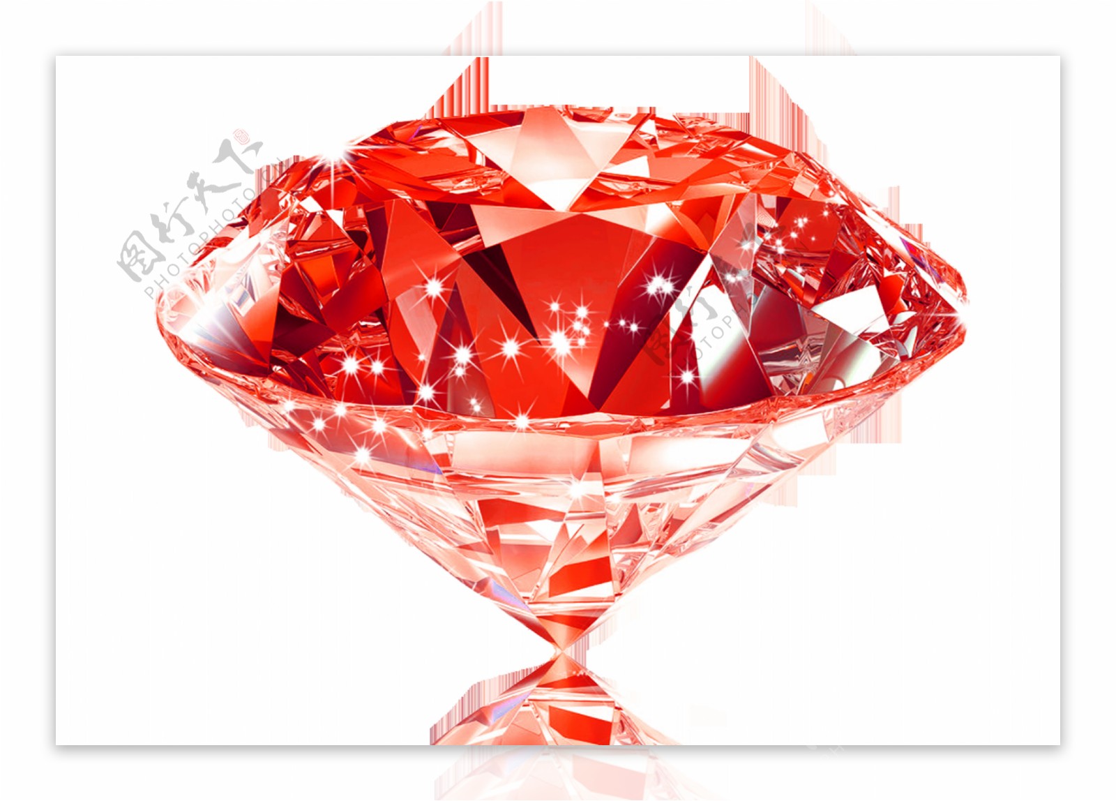 红宝石红钻石水晶钻石免抠图
