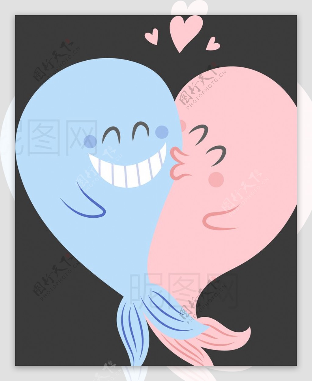 情侣海豚图片
