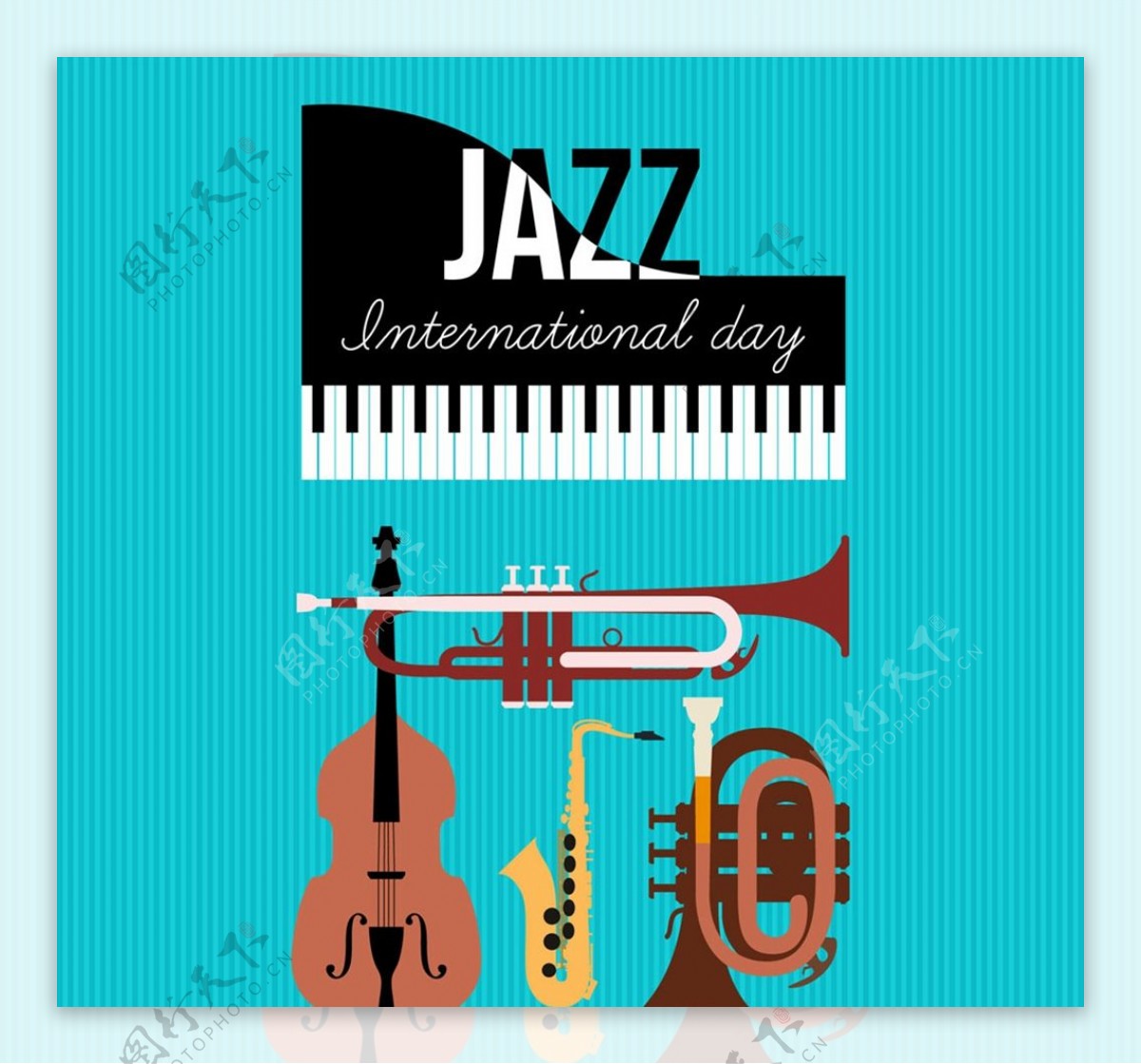 国际爵士乐日贺卡图片