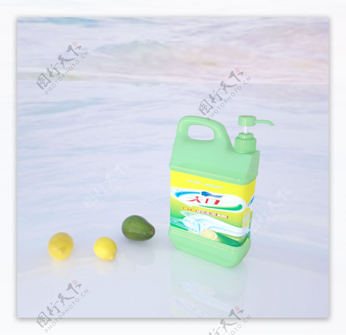 洗洁精瓶子厨房家具水果柠檬图片