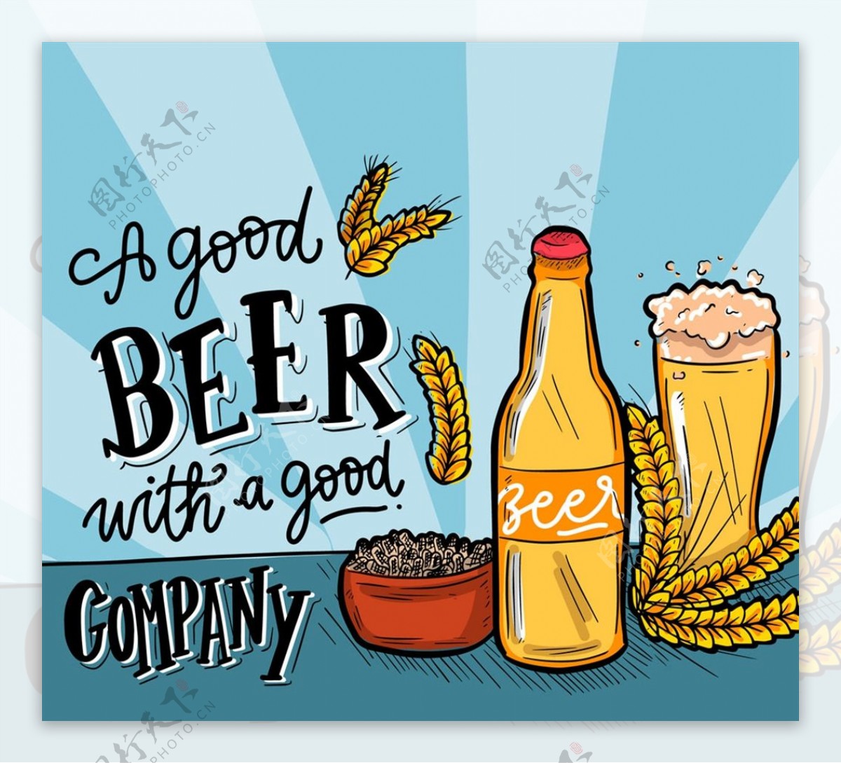 优质啤酒招贴画图片