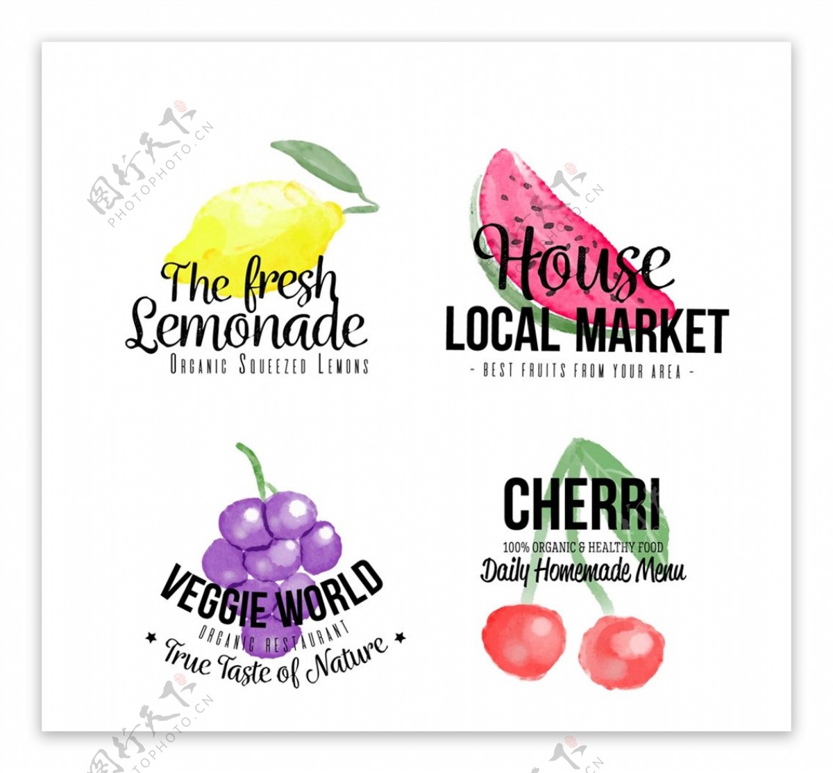 水果手工食品标签图片