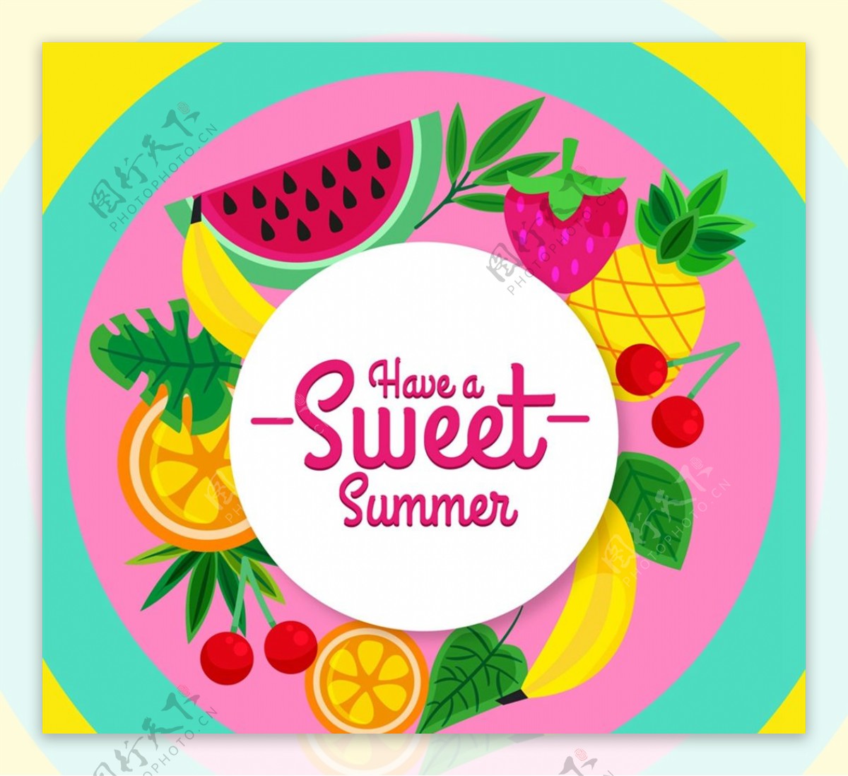 夏季水果框架图片