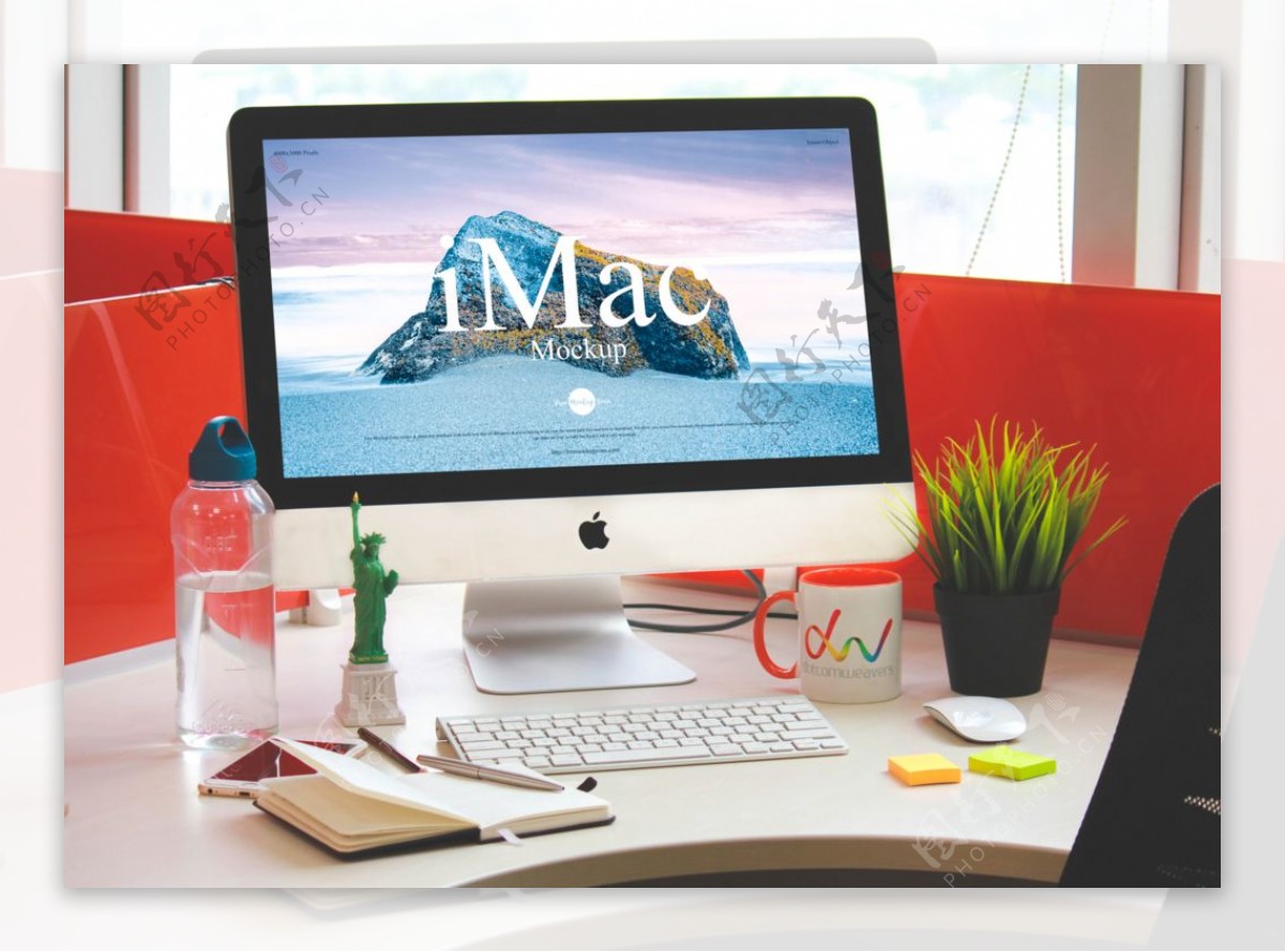 苹果电脑iMac样机展示图片