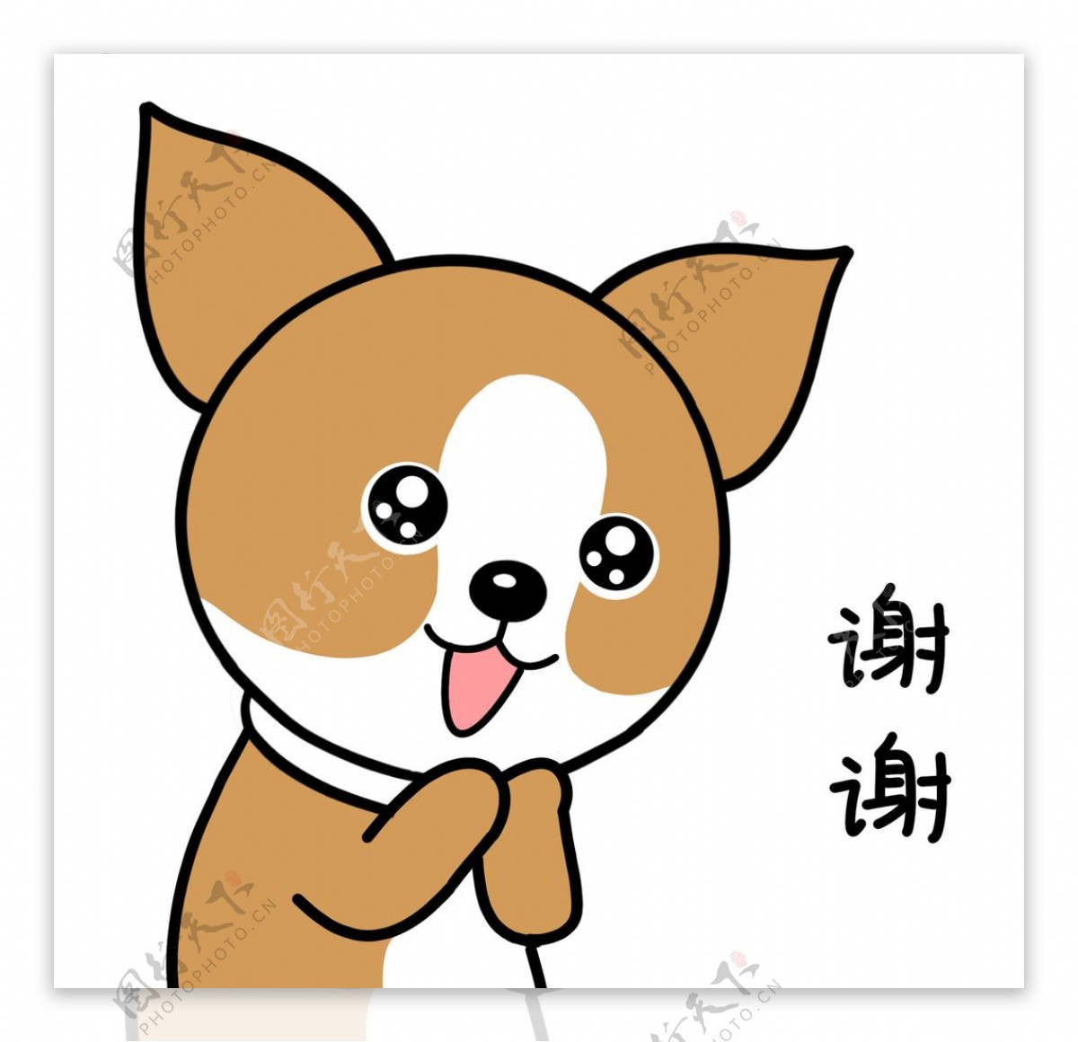 小鹿犬金毛卡通漫画手绘图片