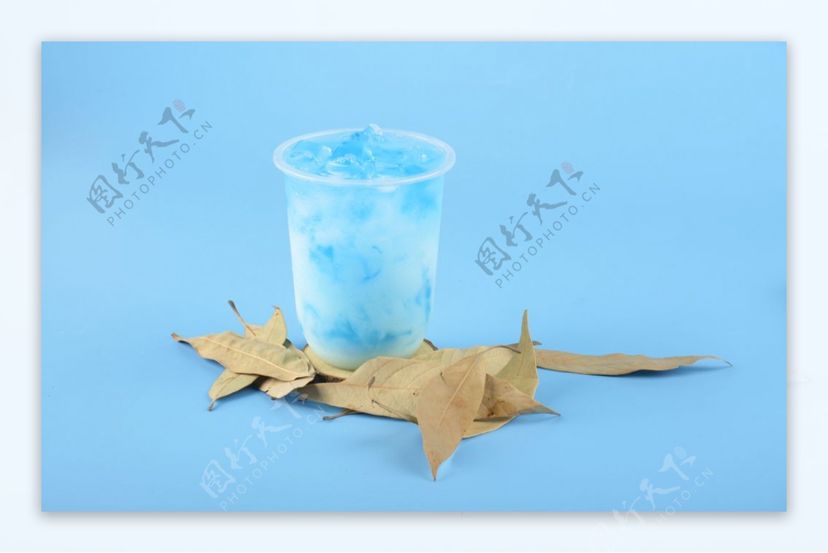 蓝色冰饮饮品饮料背景海报素材图片