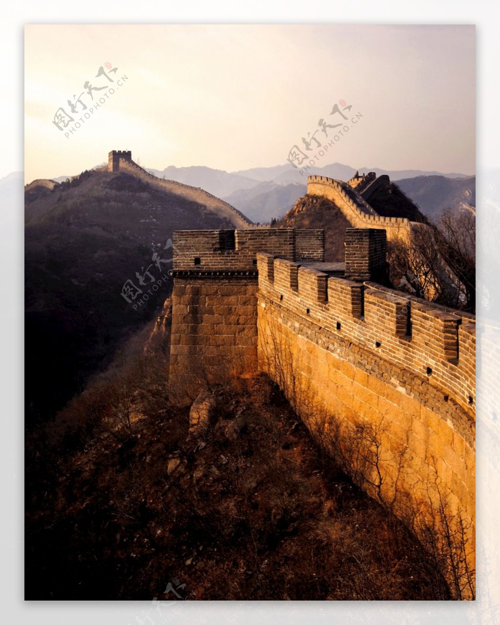 长城城墙建筑背景海报素材图片