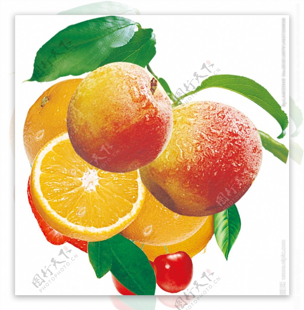 桃子橙子山楂图片