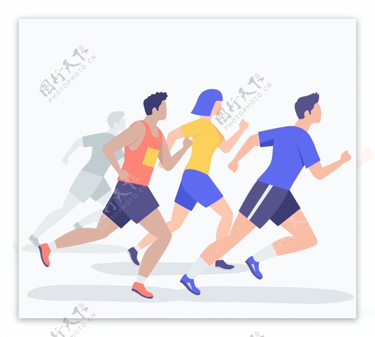 跑步男女设计图片