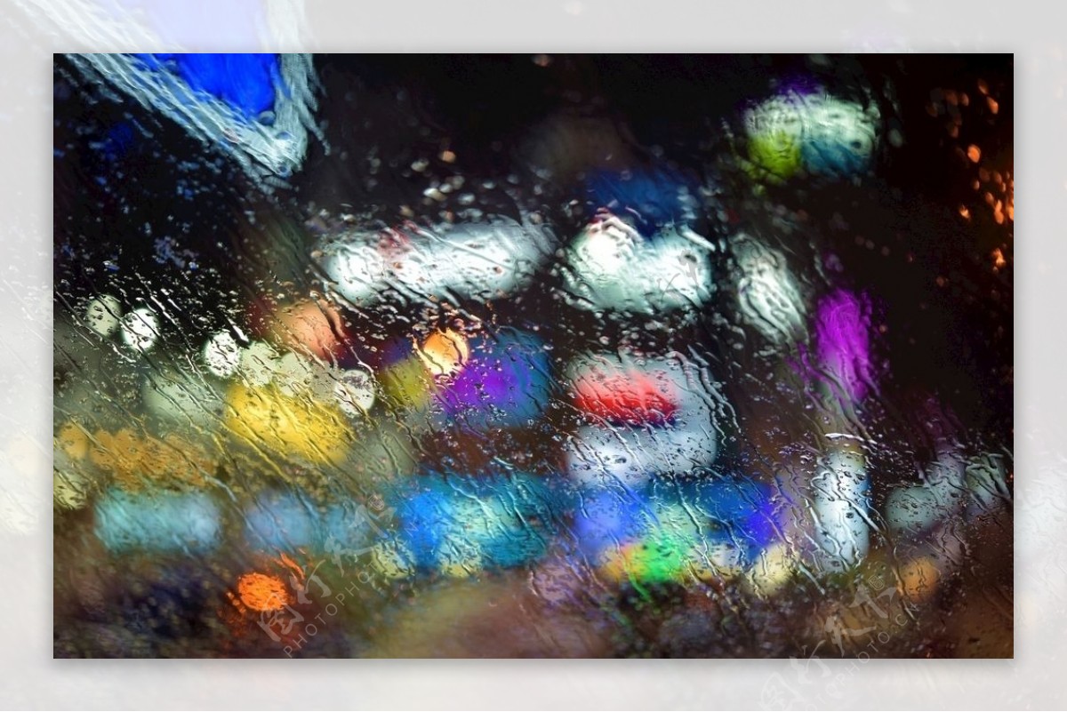 玻璃雨水图片