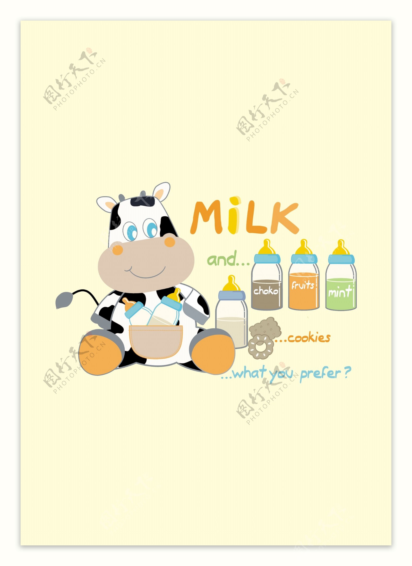 奶牛牛奶图片
