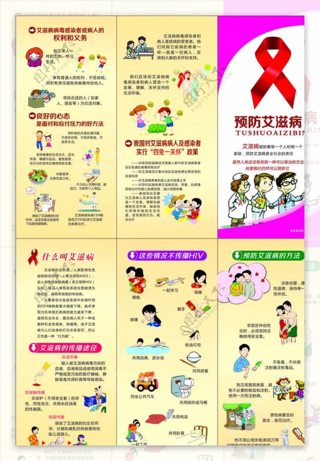 艾滋病宣传折页图片