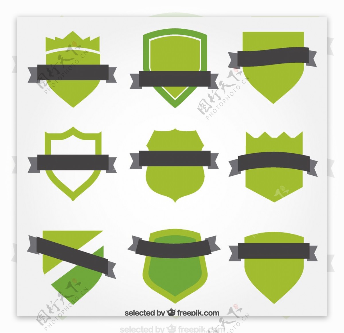 绿色丝带徽章图片