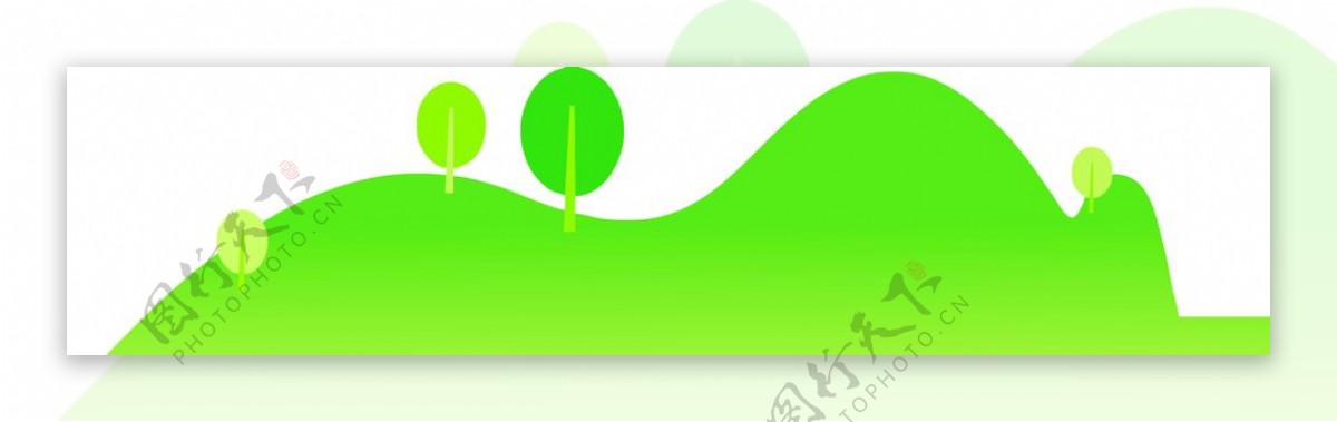矢量素材绿色的树图片