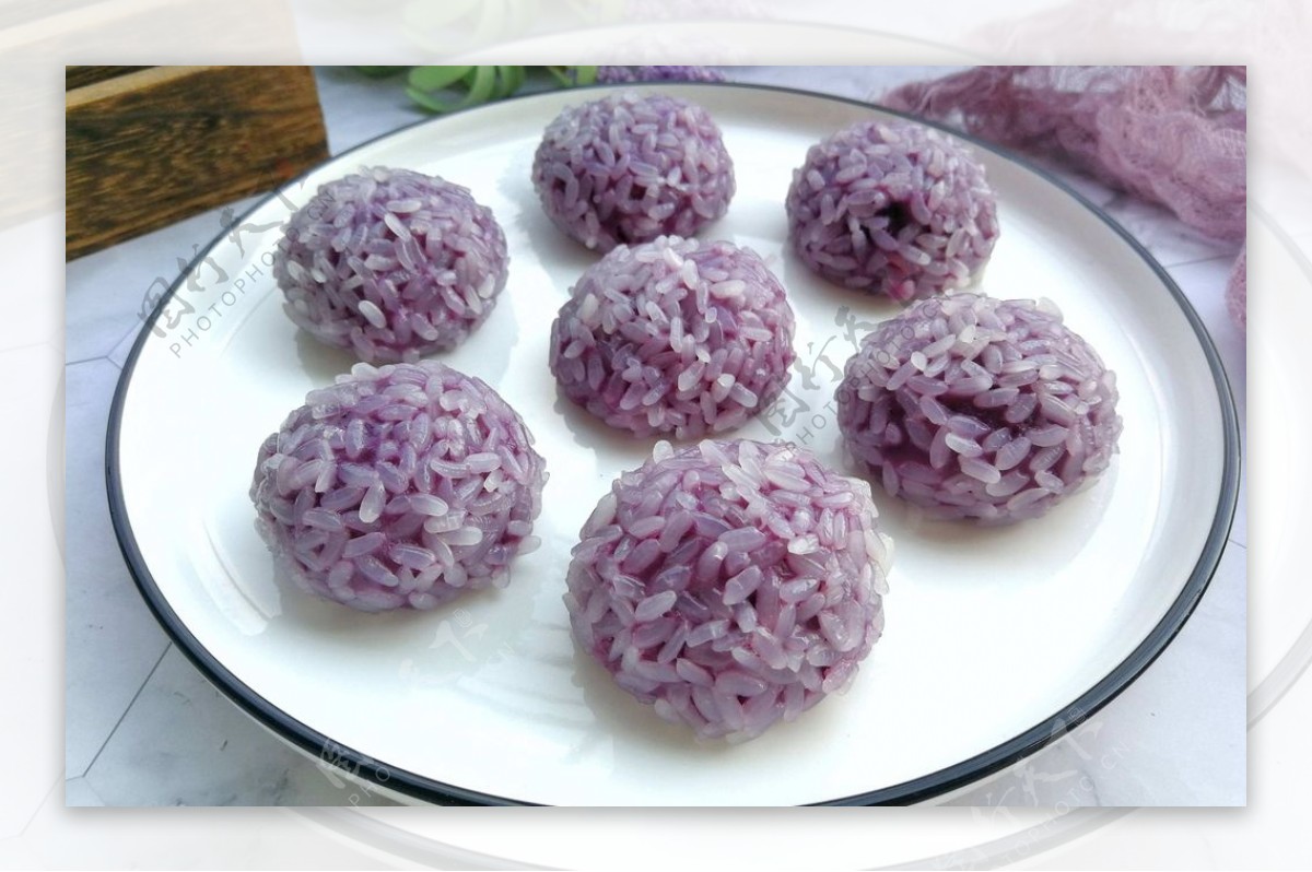 紫薯糯米丸图片