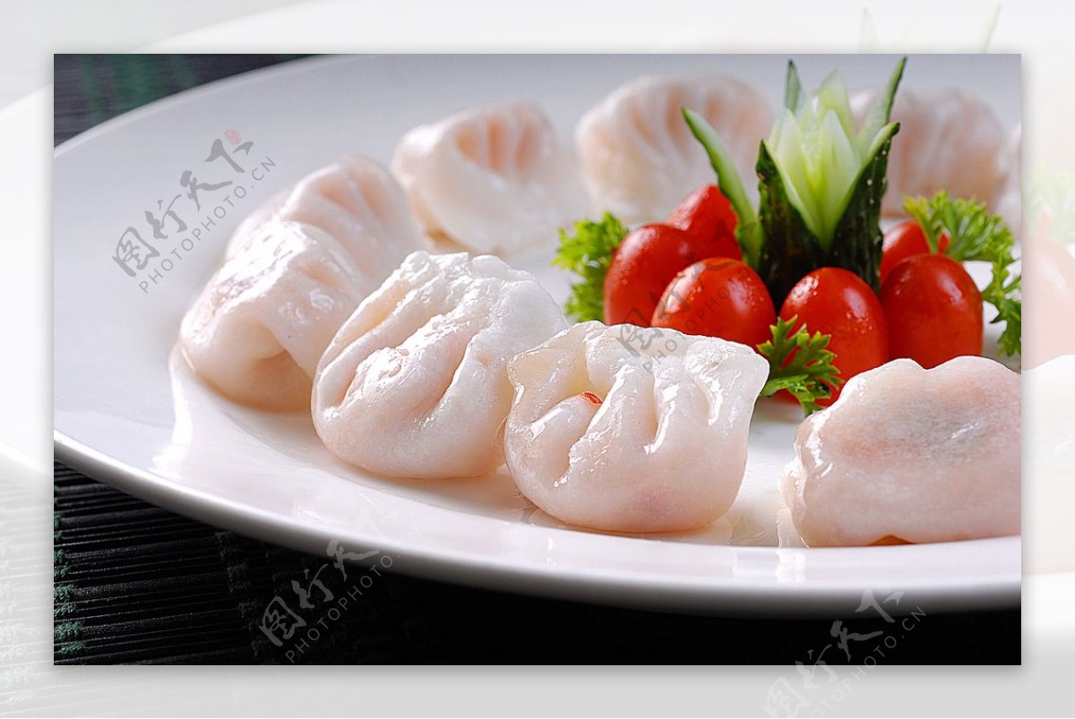 小吃水晶虾饺图片