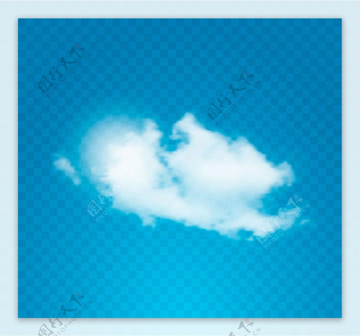 蓝天白云矢量图片