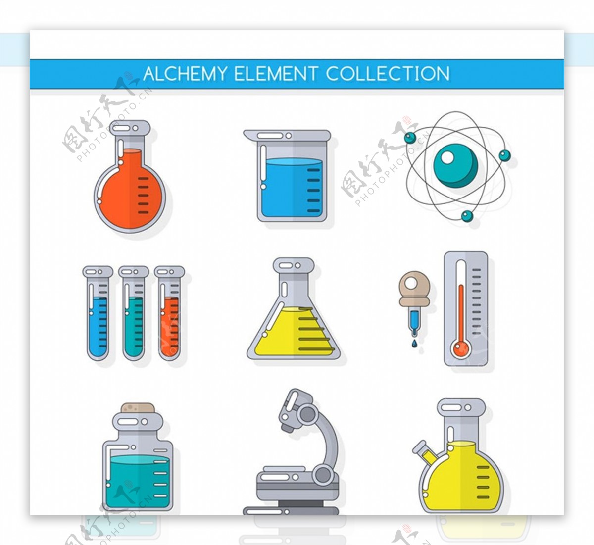 化学研究仪器元素图片
