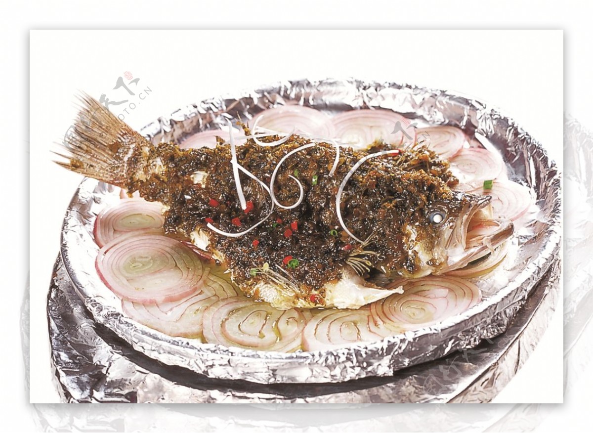 铁板酸菜鲈鱼图片