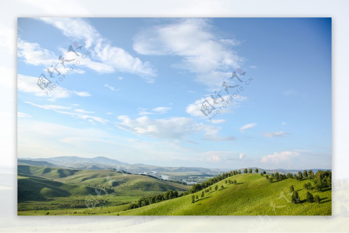 绿草青山风景图片