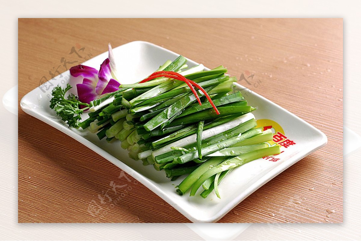 火锅配菜烤韭菜图片