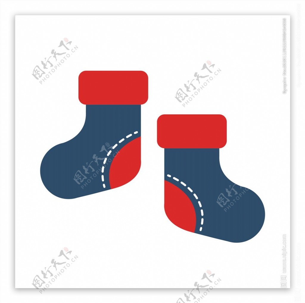 袜子矢量圣诞节装饰图片