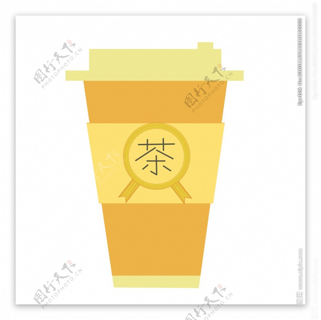 手绘茶饮品图片