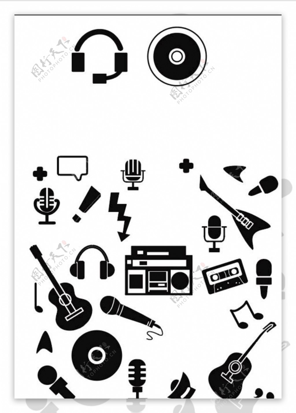 音乐素材LOGO小图标图片