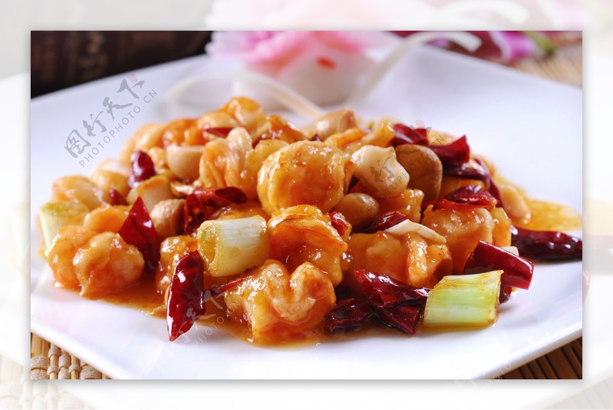 【宫保虾球】 原料：大虾、大杏仁、葱姜蒜… - 堆糖，美图壁纸兴趣社区