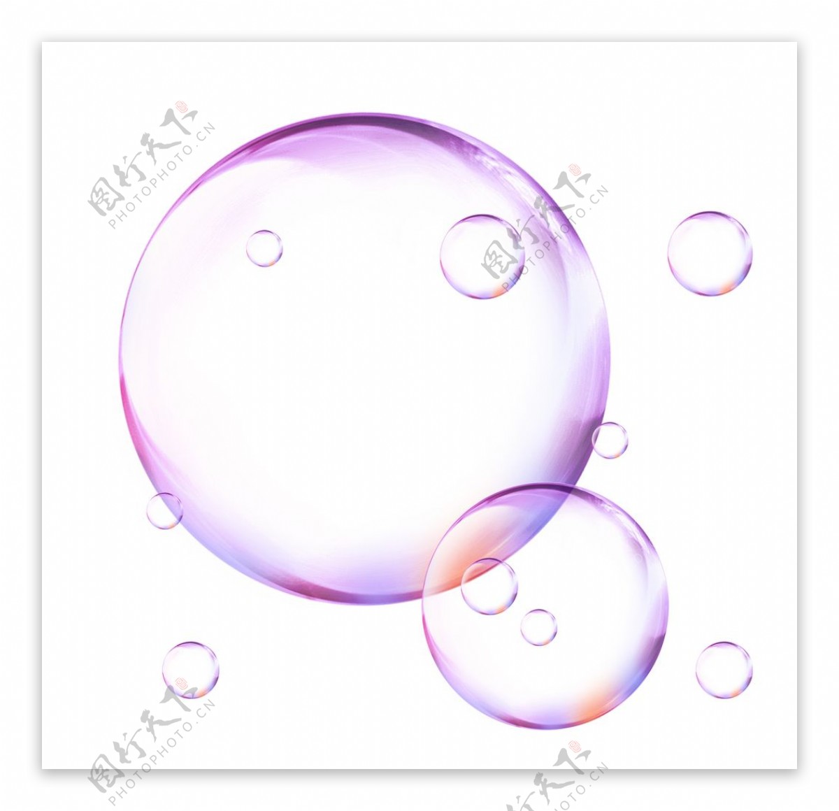 紫色气泡装饰元素图片