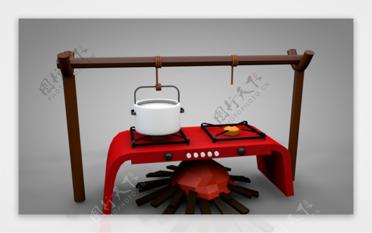 C4D模型烧烤架子图片