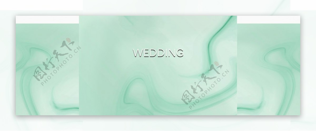 绿色婚礼背景设计图片